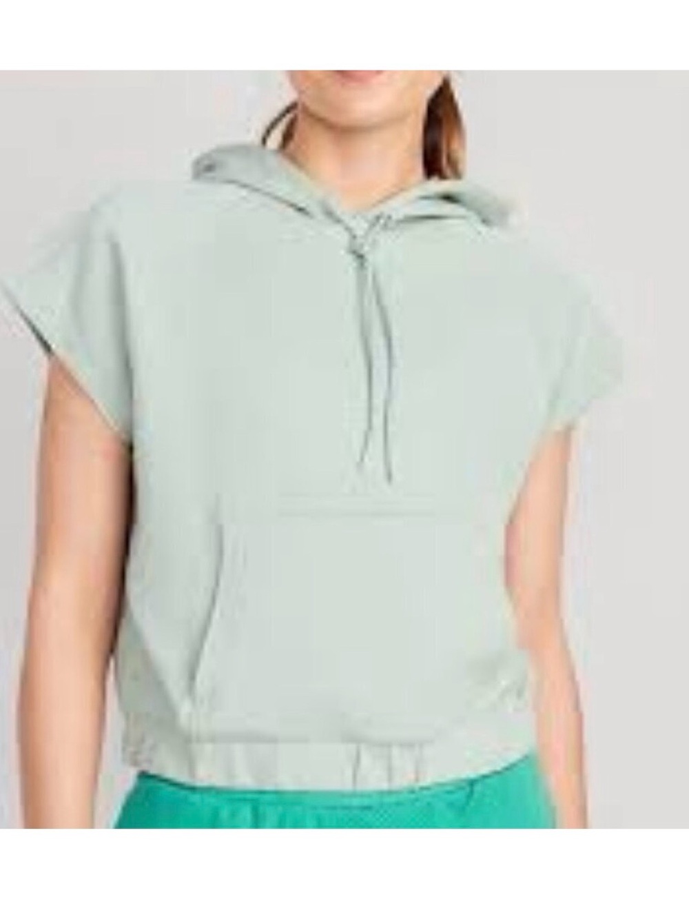 Dynamic Fleece Cropped Hoodie green size L